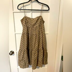 LEVIS - Tan Cotton Dress with print - Size M